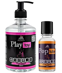 Iнтим-змазка Fresh Heaven для іграшок Play Toy 500ml та анальна Pop Lube 100ml