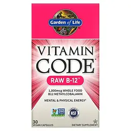 Кобаламин (B-12) Vitamin Code RAW B-12 30 капсул Garden of Life vit0005732