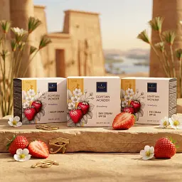 Набір Famirel Egyptian Wonder «Полуничне Сяйво та Рівний Тон» Креми для обличчя SPF50 (087100, 087117, 087124)