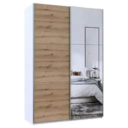 Шафа-купе Doros G-Caiser 1 ДСП/1 дзеркало 160х60х240 см Дуб Евок/Білий (42005071) - мініатюра 4