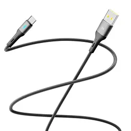 Кабель для заряджання та обміну даними Yoki YK-LE17 LED Series USB/Type C 60W 3A/20V 2 m Black - мініатюра 3
