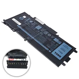Акумулятор для ноутбука Dell K5XWW (Latitude 5285, 5289, L3180, 7390 2-in-1) 7.6V 7500 mAh 60Wh Black - мініатюра 2