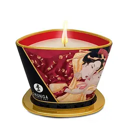 Масажна свічка Shunga Massage Candle - Sparkling Strawberry Wine (170 мл) з афродизіаками Shunga SH045087; SO2513 94365