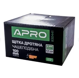 Щітка чаша для болгарки Apro сталеві витки 100 мм 30412 - мініатюра 7