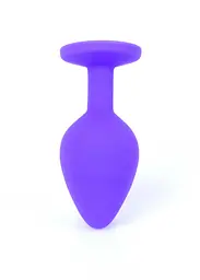 Анальна пробка - Jewellery Silicone Purple Plug M Red - мініатюра 8