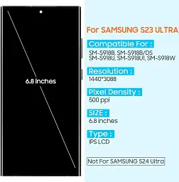 Заміна екрана для РК-дисплея Samsung S23 Ultra SM-S918U S918W, Amazon, Німеччина - мініатюра 2