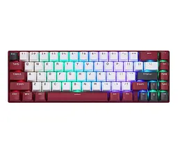 Клавіатура ігрова механічна Motospeed BK-67 Wireless Red-White Outemu Switch Red
