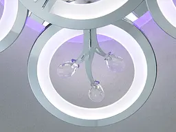 Стельовий LED-світильник «Квіткове сяйво» Diasha 8135/5+1HR — 95 Вт, диммер, пульт, 6 світлових кілець - мініатюра 6