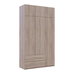 Розпашна Шафа для одягу Doros Лукас Дуб Сонома 3ДСП 135х50х240 (80737803) - мініатюра 6