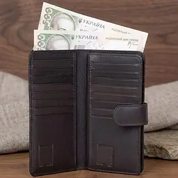 Вертикальне портмоне Tony Perotti з натуральної шкіри Cortina 5074 moro (90240) Темно-коричневе - мініатюра 2