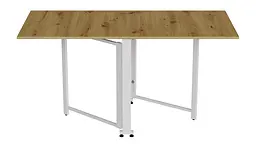 Стіл-книга трансформер Оріон 2 Ferrum-decor 750x1520x730 Білий метал ДСП Дуб Артізан 16 мм (FRD-104595) - мініатюра 3