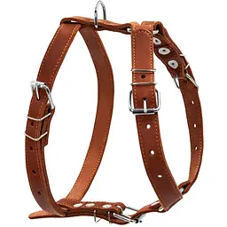 Шлея для собак Collar одинарна, шкіра, 49-68х68-80х2,5 см, коричневий (6386)