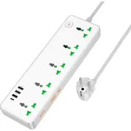Мережевий подовжувач Hoco AC13A Talento 5-position Socket (1C3A) White - мініатюра 3