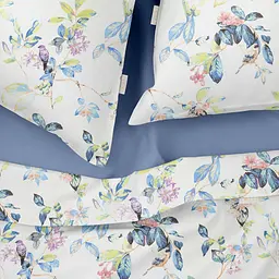 Комплект постільної білизни Cosas євро з простирадлом на резинці FLORET 200 x 220 см (BirdsFlowersFoliage_El-117Cloud_200) - мініатюра 3
