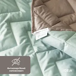 Двостороннє покривало Ideia Izzi м'ятний та сірий 240 х 220 см (8-34586 м'ята/св.сірий) - мініатюра 6