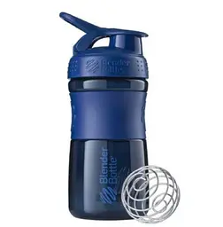 Шейкер спортивний BlenderBottle SportMixer Flip 20oz/590 мл Navy (SM 20oz Navy) - мініатюра 1