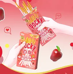 Японські палички Glico Pocky Chinese Limited Edition Apple Flavor 45г - мініатюра 2