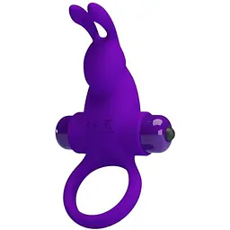 Віброкільце Pretty Love Vibro Penis Ring Rabbit 11.3 см фіолетовий
