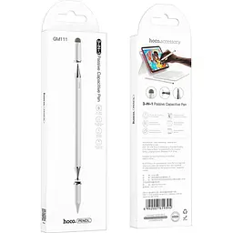 Стилус Hoco GM111 Cool Dynamic series 3in1 Passive Universal Capacitive Pen White [105625] - мініатюра 4