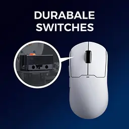 Комп'ютерна миша MCHOSE A5 v2 Ultra бездротова ігрова PAW3395, 26000 DPI 2,4G+Bluetooth Whute - мініатюра 7