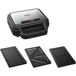 Мультимейкер Tefal UltraCompact 3в1 700 Вт тефлон 3 пластини корпус метал/пластик чорно-сірий (SW383D10) - мініатюра 3