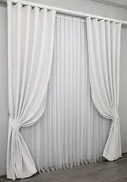 Комплект штор VR-Textil Midnight блекаут 2 шт 150x290 см світло-сірий (1223ш) - мініатюра 3