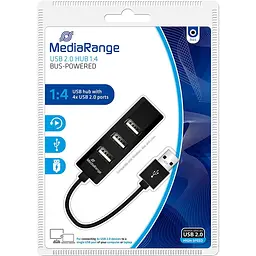 USB-Хаб MediaRange USB 2.0 Hub black (MRCS502) - мініатюра 2