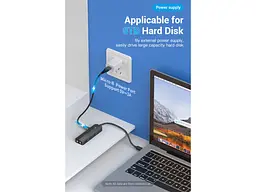 Док-станція для ноутбука Vention Hub USB 3.1 Type-C Black (TGQBB) - мініатюра 4