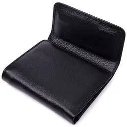 Симпатичний жіночий гаманець із монетницею з натуральної шкіри ST Leather 19481 чорний - мініатюра 7