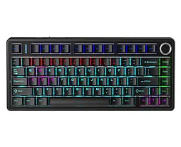 Механічна ігрова клавіатура AULA F75 Mechanical Black KRGD Blue switch ENG/UKR - мініатюра 1