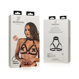 Портупея Bedroom Fantasies Chiara Breast Harness - Black - мініатюра 4