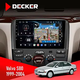 Штатна магнітола Volvo S80 1999-2004 Decker D9-011 4x64, DSP, 4G, 360 Decker (НФ-00006677)