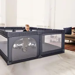 Манеж BabyGO Playpark з 48 кульками синій - мініатюра 5