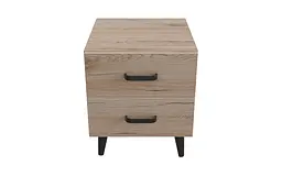 Тумба Віва 2 на конусних ніжках Ferrum-decor 41x35x40 Чорний метал ДСП Дуб Сан-Марино 16 мм (FRD-106814) - мініатюра 2