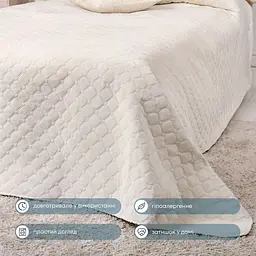 Покривало ТЕП Velour ромб круглий 210х150 см молочне (4-00515_22466) - мініатюра 6