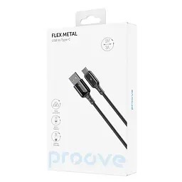 Кабель Proove Flex Metal USB to Type-C 3A (1m) black (CCFM20001201) - мініатюра 3