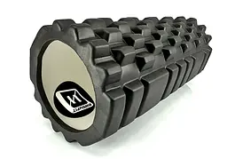 Масажний ролик EasyFit Grid Roller 33 см v.1.1 Чорний