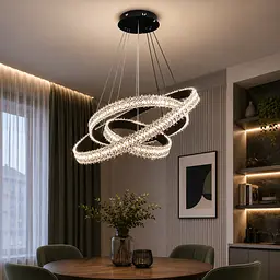 Світлодіодна підвісна люстра Artlight WG5129/80+60+40BK, 105 Вт, чорна