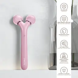 Електронний звуковий ролик для обличчя GESKE Sonic Facial Roller 4 в 1 рожевий - мініатюра 5