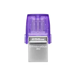 Накопичувач 256GB USB 3.2 Type-A + Type-C DT microDuo 3C R200MB/s Kingston teh0013391 - мініатюра 2