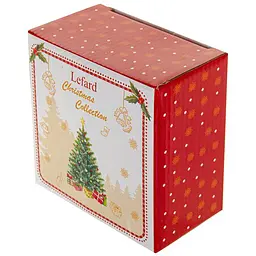 Салатник Lefard Christmas delight 13 см червоний з білим (985-123) - мініатюра 3