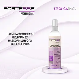 Двофазний спрей-кондиціонер Fortesse Professional Strong & Thick для ослабленого волосся схильного до випадіння 250 мл - мініатюра 4