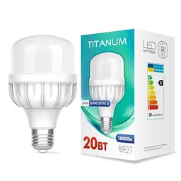 Лампочка TITANUM A80 20W E27 6500К (TL-HA80-20276) - мініатюра 2