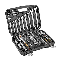 Набір інструментів Neo Tools CrV, у кейсі 1/2", 1/4", 82 шт. (10-059)