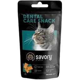 Хрумкі ласощі Savory Snack Подушечки для заохочення котів здоров’я зубів 60 г