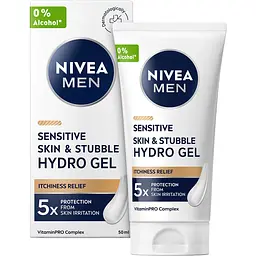 Гідрогель для обличчя NIVEA для чутливої шкіри та щетини з вітаміном E та екстрактом ромашки 50 мл