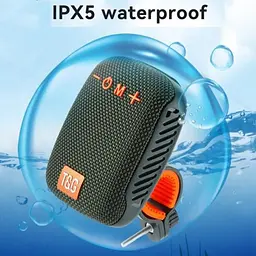 Портативна Bluetooth колонка TG392, 5W, з велокріпленням, FM-радіо, водонепроникна, темно-зелена - мініатюра 3
