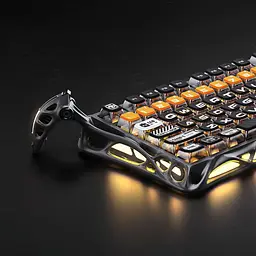 Клавіатура GravaStar Mercury K1 Pro 80keys Kailh Speedy Mint BT/WL/USB RGB CyberFlare (GSK1PRO_BO_BLK) - мініатюра 14