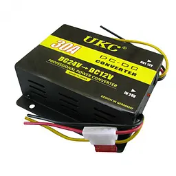 Автоінвертор-конвертор перетворювач напруги UKC 24 V у 12 V 30 A - мініатюра 1
