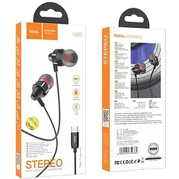 Навушники Hoco M90 Type-C Delight wired digital earphone with microphone чорні (6931474759382) - мініатюра 6